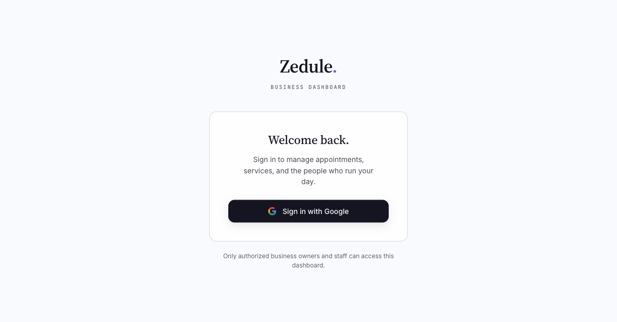 Sign-in screen